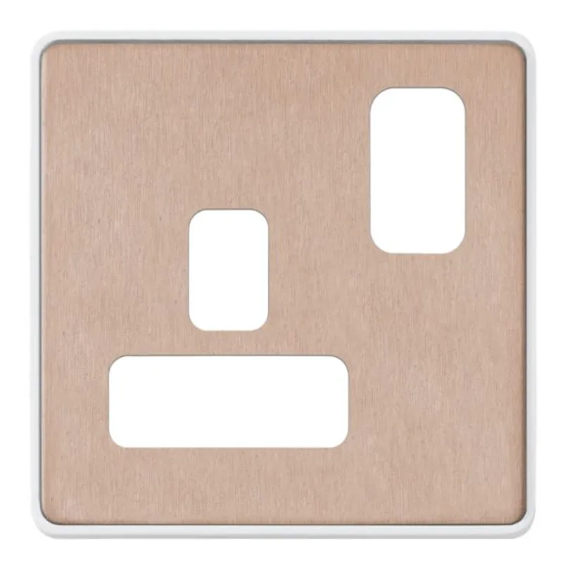 MHFP013BRZW MK Dimensions BRZW Socket Frontplates