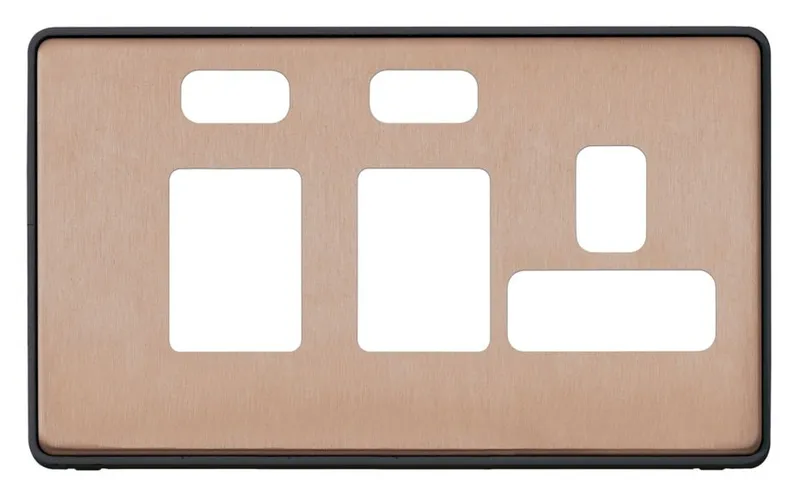 MHFP036BRZB MK Dimensions BRZB Shaver and Cooker Control Frontplates