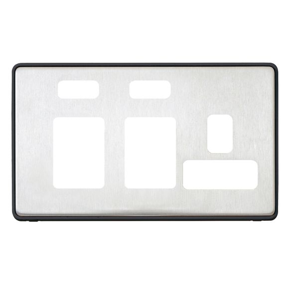 MHFP036BSSB MK Dimensions BSSB Shaver and Cooker Control Frontplates