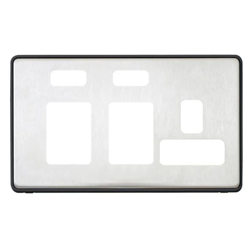 MHFP036BSSB MK Dimensions BSSB Shaver and Cooker Control Frontplates