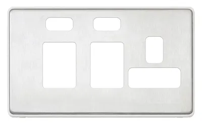 MHFP036BSSW MK Dimensions BSSW Shaver and Cooker Control Frontplates