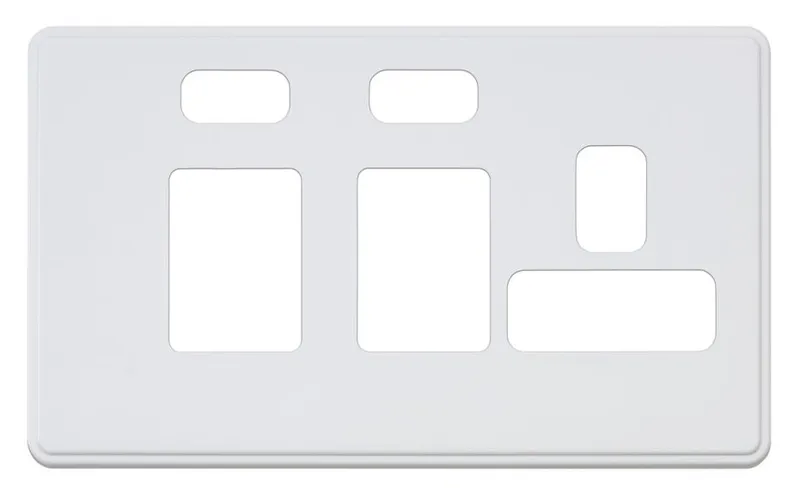 MHFP036WHI MK Dimensions WHI Shaver and Cooker Control Frontplates