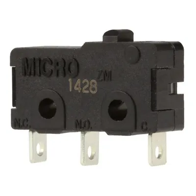 ZM10D20D01 MICRO SWITCH ZM Series Subminiature Basic Switch, SPDT, 125250 Vac, 0.1 A, Straight Lever Actuator, PCB Termination, Gold-Plate Brass Contacts