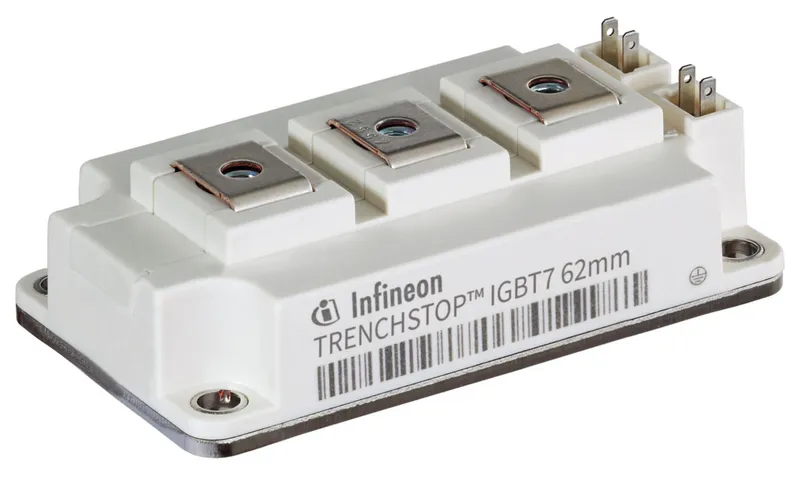1200 V, 800 A half-bridge IGBT module with pre-applied thermal interface material
