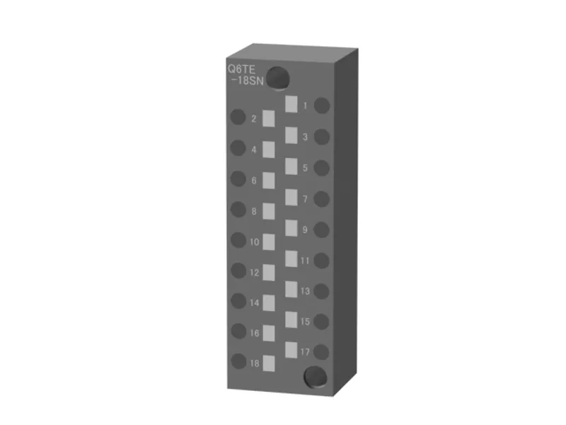 Q6TE-18SN Mitsubishi MELSEC-Q Series Spring-clamp terminal block