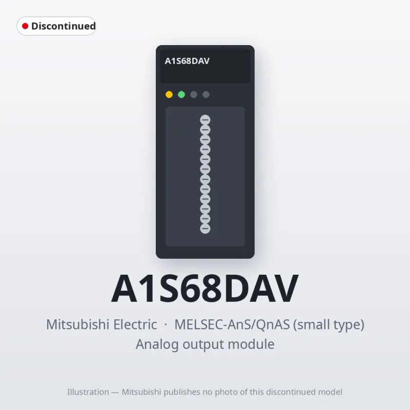 A1S68DAV Mitsubishi MELSEC-AnS Analog output module