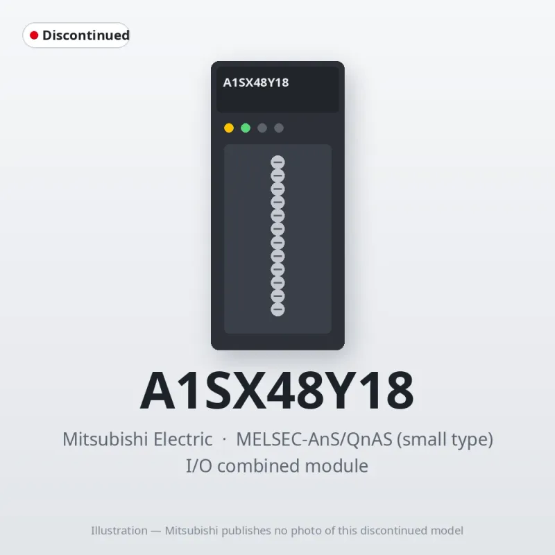 A1SX48Y18 Mitsubishi MELSEC-AnS I/O combined module
