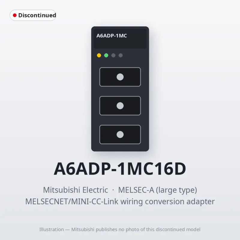 A6ADP-1MC16D Mitsubishi MELSECNET/MINI-CC-Link wiring conversion adapter