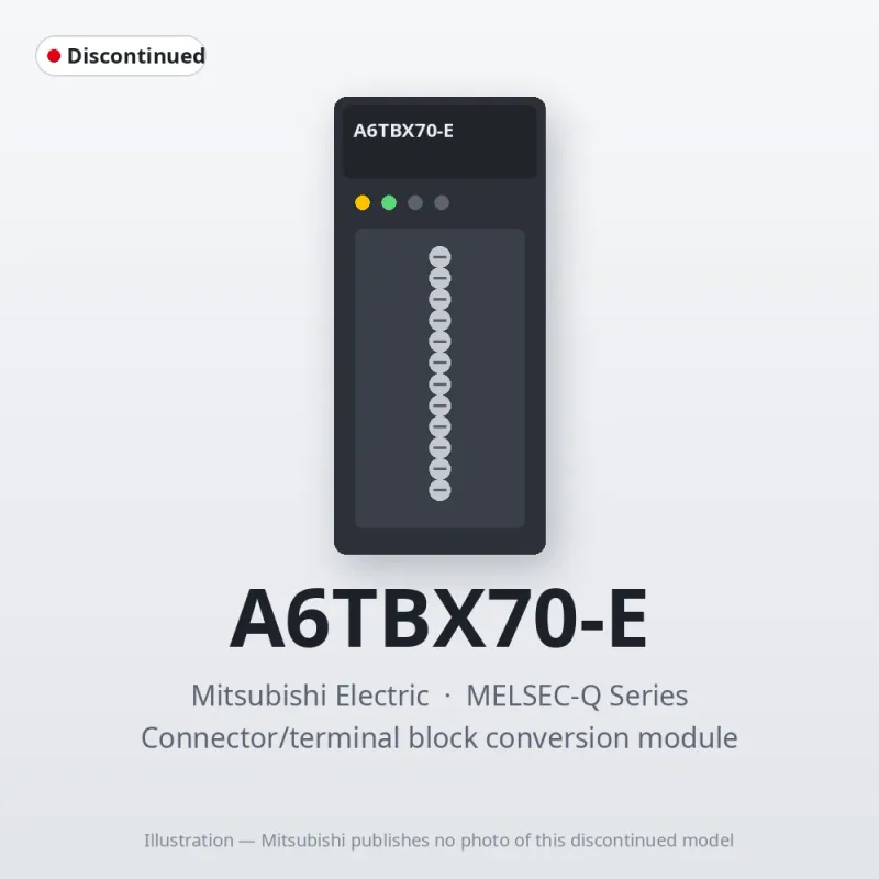 A6TBX70-E Mitsubishi MELSEC-Q Series Connector/terminal block conversion module