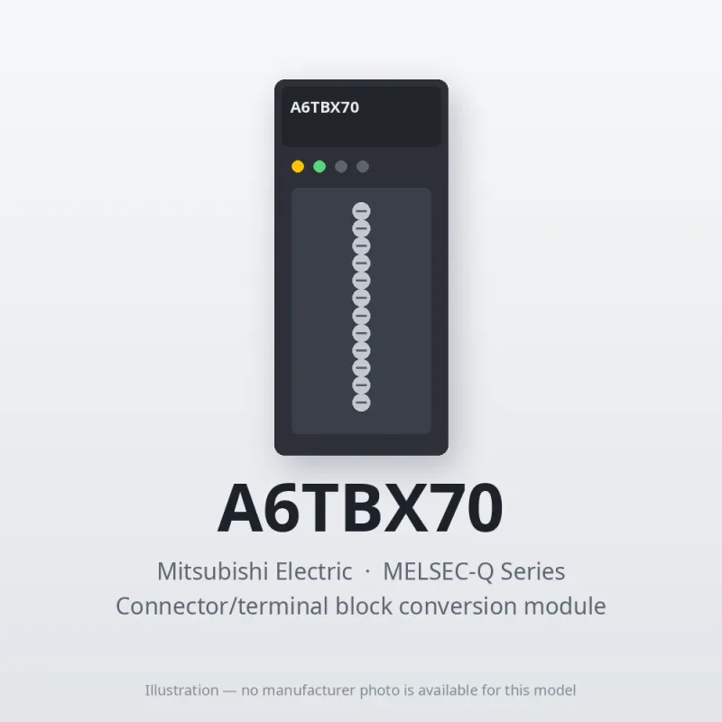 A6TBX70 Mitsubishi MELSEC-Q Series Connector/terminal block conversion module
