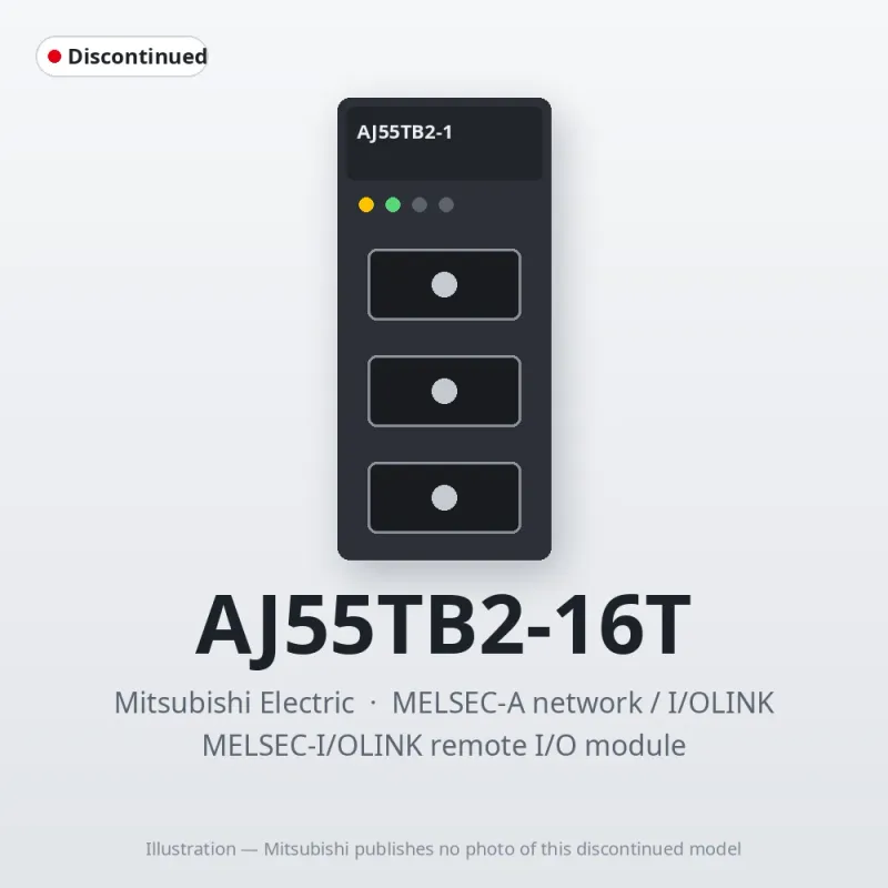 AJ55TB2-16T Mitsubishi MELSEC-I/OLINK remote I/O module