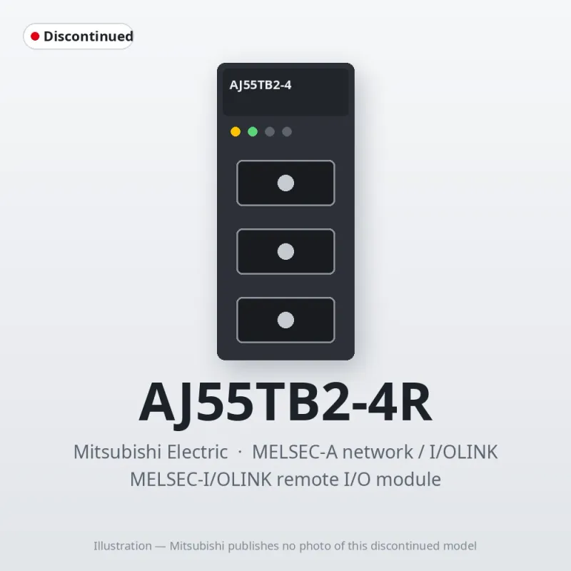 AJ55TB2-4R Mitsubishi MELSEC-I/OLINK remote I/O module