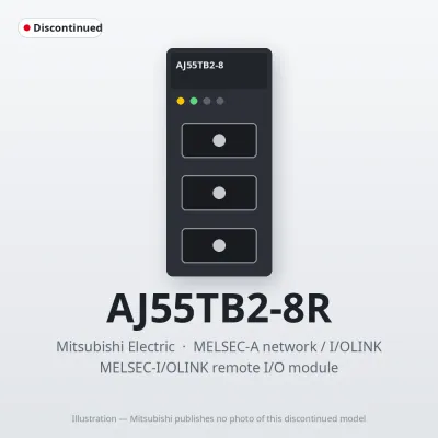 AJ55TB2-8R Mitsubishi MELSEC-I/OLINK remote I/O module
