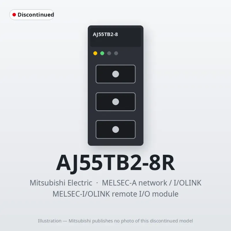 AJ55TB2-8R Mitsubishi MELSEC-I/OLINK remote I/O module