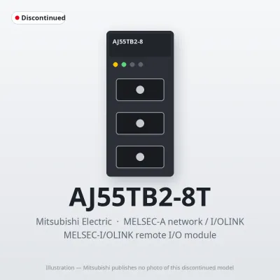 AJ55TB2-8T Mitsubishi MELSEC-I/OLINK remote I/O module