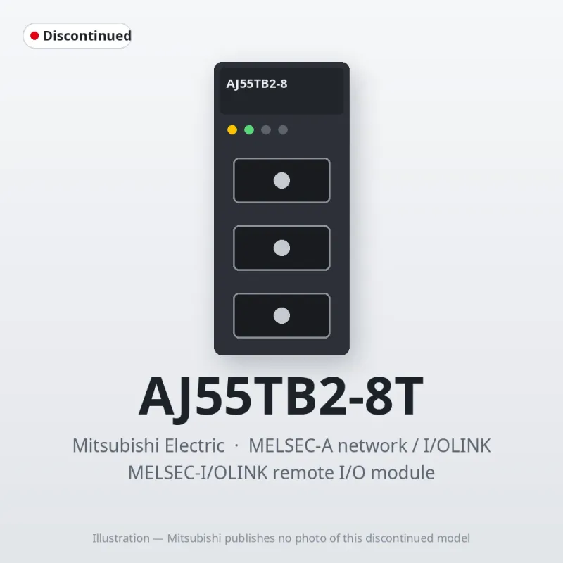 AJ55TB2-8T Mitsubishi MELSEC-I/OLINK remote I/O module