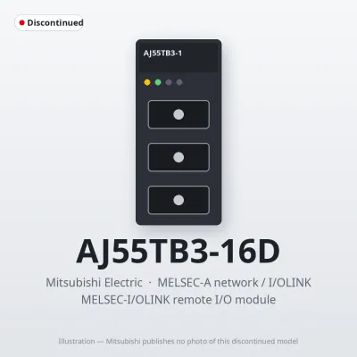 AJ55TB3-16D Mitsubishi MELSEC-I/OLINK remote I/O module