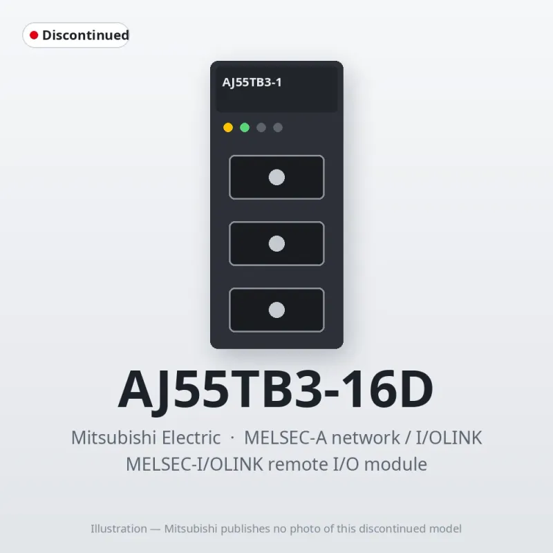 AJ55TB3-16D Mitsubishi MELSEC-I/OLINK remote I/O module