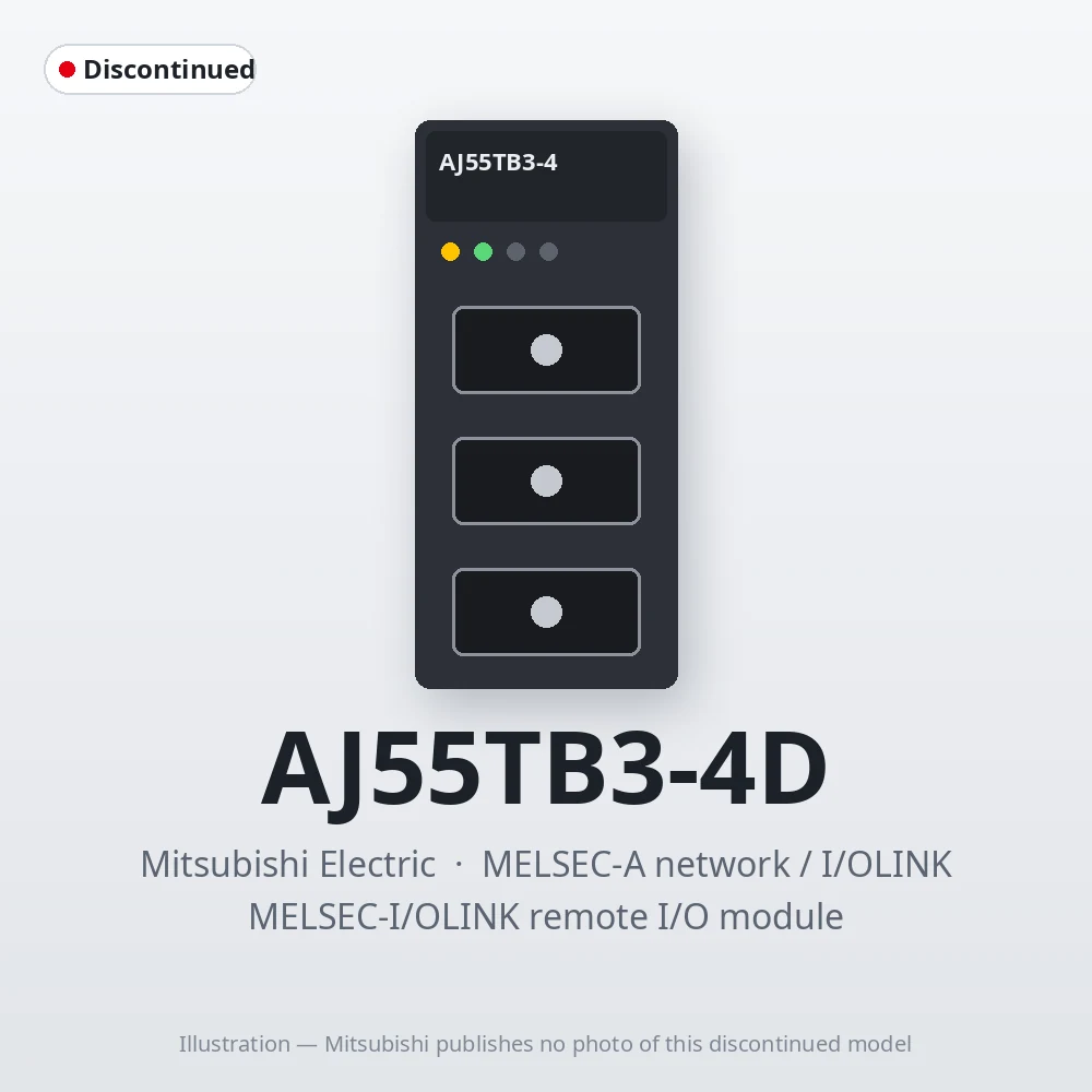 AJ55TB3-4D Mitsubishi MELSEC-I/OLINK remote I/O module