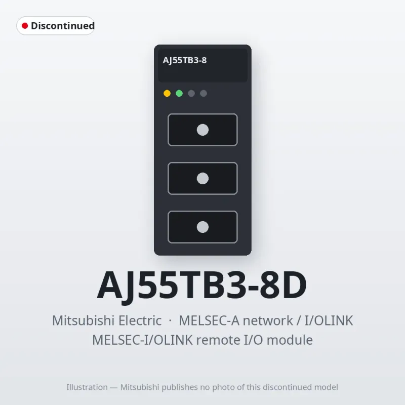 AJ55TB3-8D Mitsubishi MELSEC-I/OLINK remote I/O module