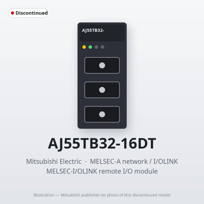 AJ55TB32-16DT Mitsubishi MELSEC-I/OLINK remote I/O module
