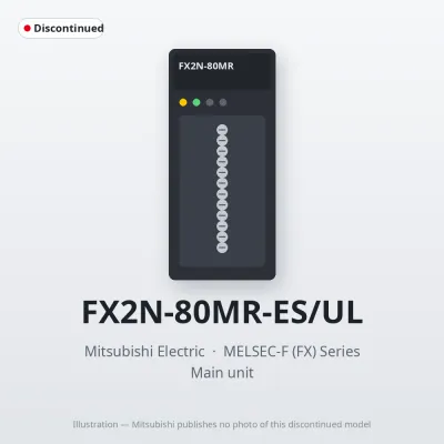 FX2N-80MR-ES/UL Mitsubishi MELSEC-F (FX) Series Main unit