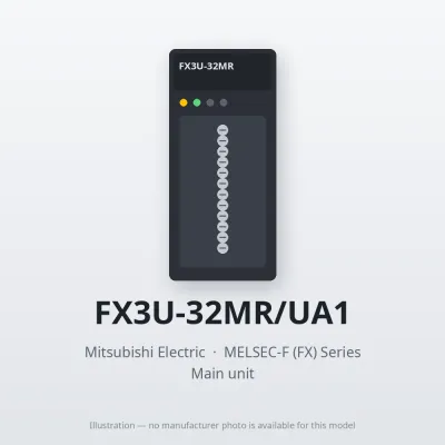 FX3U-32MR/UA1 Mitsubishi MELSEC-F (FX) Series Main unit