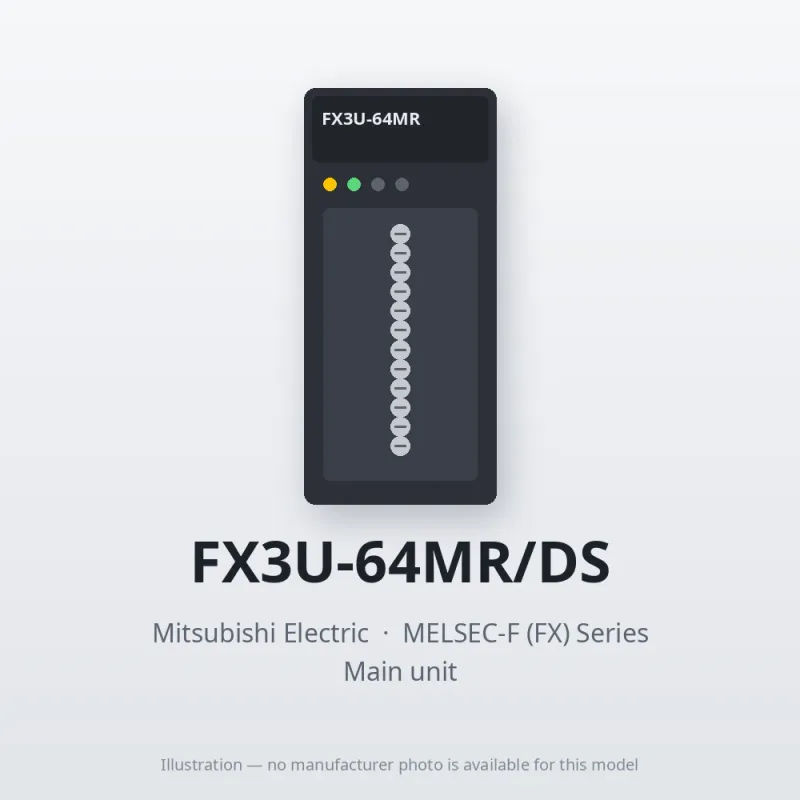 FX3U-64MR/DS Mitsubishi MELSEC-F (FX) Series Main unit