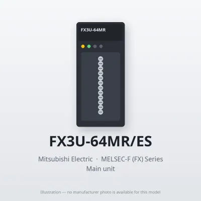 FX3U-64MR/ES Mitsubishi MELSEC-F (FX) Series Main unit