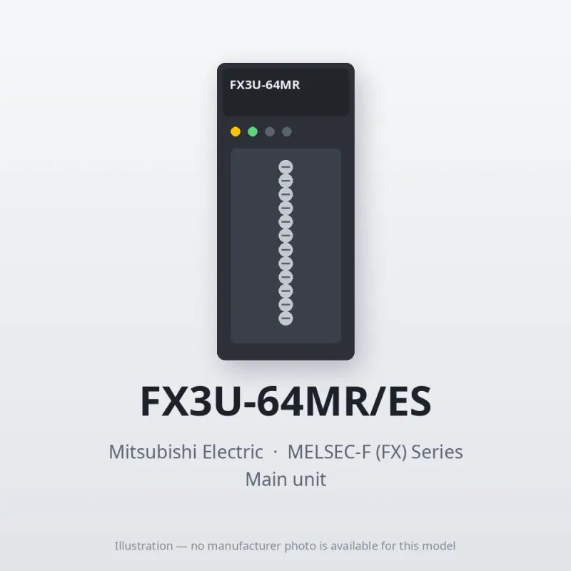 FX3U-64MR/ES Mitsubishi MELSEC-F (FX) Series Main unit