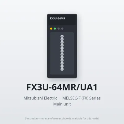 FX3U-64MR/UA1 Mitsubishi MELSEC-F (FX) Series Main unit