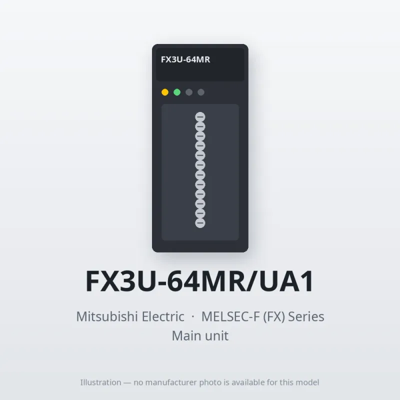 FX3U-64MR/UA1 Mitsubishi MELSEC-F (FX) Series Main unit