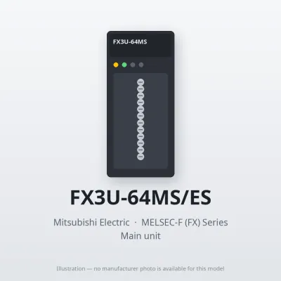 FX3U-64MS/ES Mitsubishi MELSEC-F (FX) Series Main unit