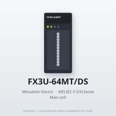 FX3U-64MT/DS Mitsubishi MELSEC-F (FX) Series Main unit