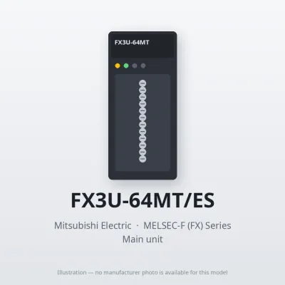 FX3U-64MT/ES Mitsubishi MELSEC-F (FX) Series Main unit