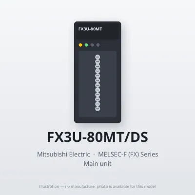 FX3U-80MT/DS Mitsubishi MELSEC-F (FX) Series Main unit