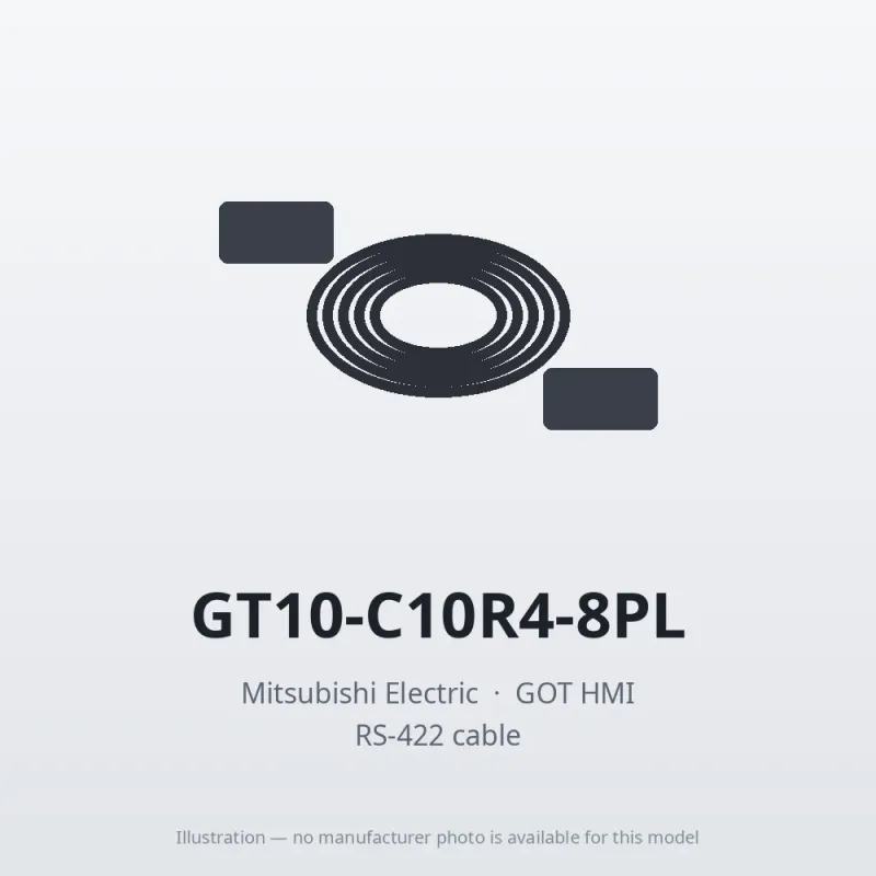 GT10-C10R4-8PL Mitsubishi GOT HMI RS-422 cable