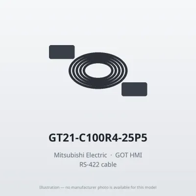 GT21-C100R4-25P5 Mitsubishi GOT HMI RS-422 cable