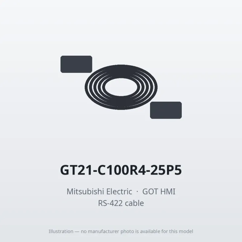 GT21-C100R4-25P5 Mitsubishi GOT HMI RS-422 cable