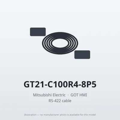 GT21-C100R4-8P5 Mitsubishi GOT HMI RS-422 cable
