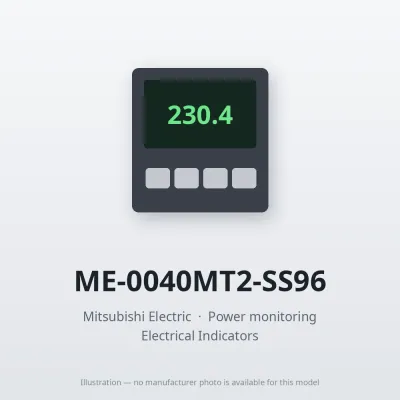 ME-0040MT2-SS96 Mitsubishi Power monitoring MODBUS TCP 2 ports * 2 ports for daisy chain, one IP address.