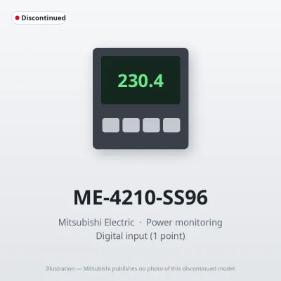 ME-4210-SS96 Mitsubishi Power monitoring Analog output (4 circuits) Pulse/Alarm output (2 points)