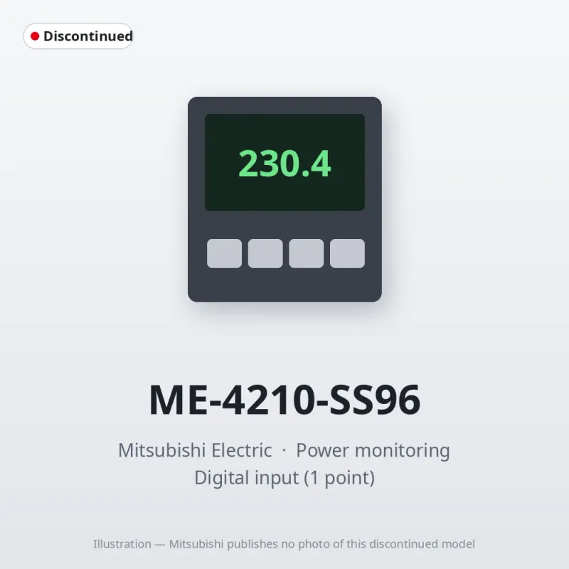 ME-4210-SS96 Mitsubishi Power monitoring Analog output (4 circuits) Pulse/Alarm output (2 points)