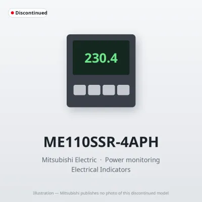 ME110SSR-4APH Mitsubishi Power monitoring Analog output (4 circuits) Pulse output (1 point) Alarm output (1 point)