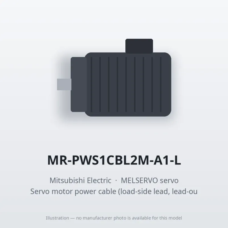 MR-PWS1CBL2M-A1-L Mitsubishi MELSERVO servo Servo motor power cable (load-side lead, lead-out)