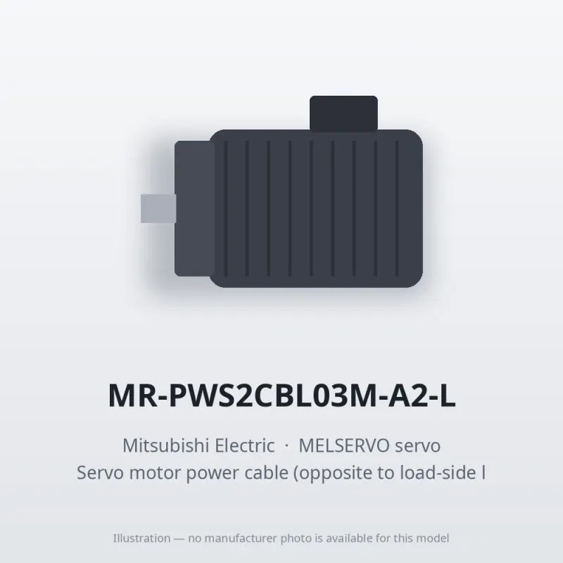 MR-PWS2CBL03M-A2-L Mitsubishi MELSERVO servo Servo motor power cable (opposite to load-side lead, lead-out)