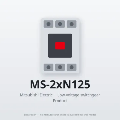 MS-2xN125 Mitsubishi Low-voltage switchgear Magnetic Starter