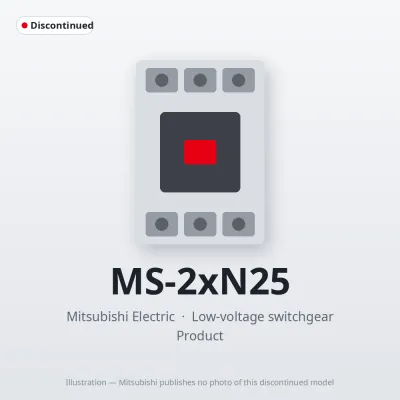 MS-2xN25 Mitsubishi Low-voltage switchgear Magnetic Starter