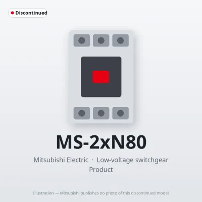 MS-2xN80 Mitsubishi Low-voltage switchgear Magnetic Starter