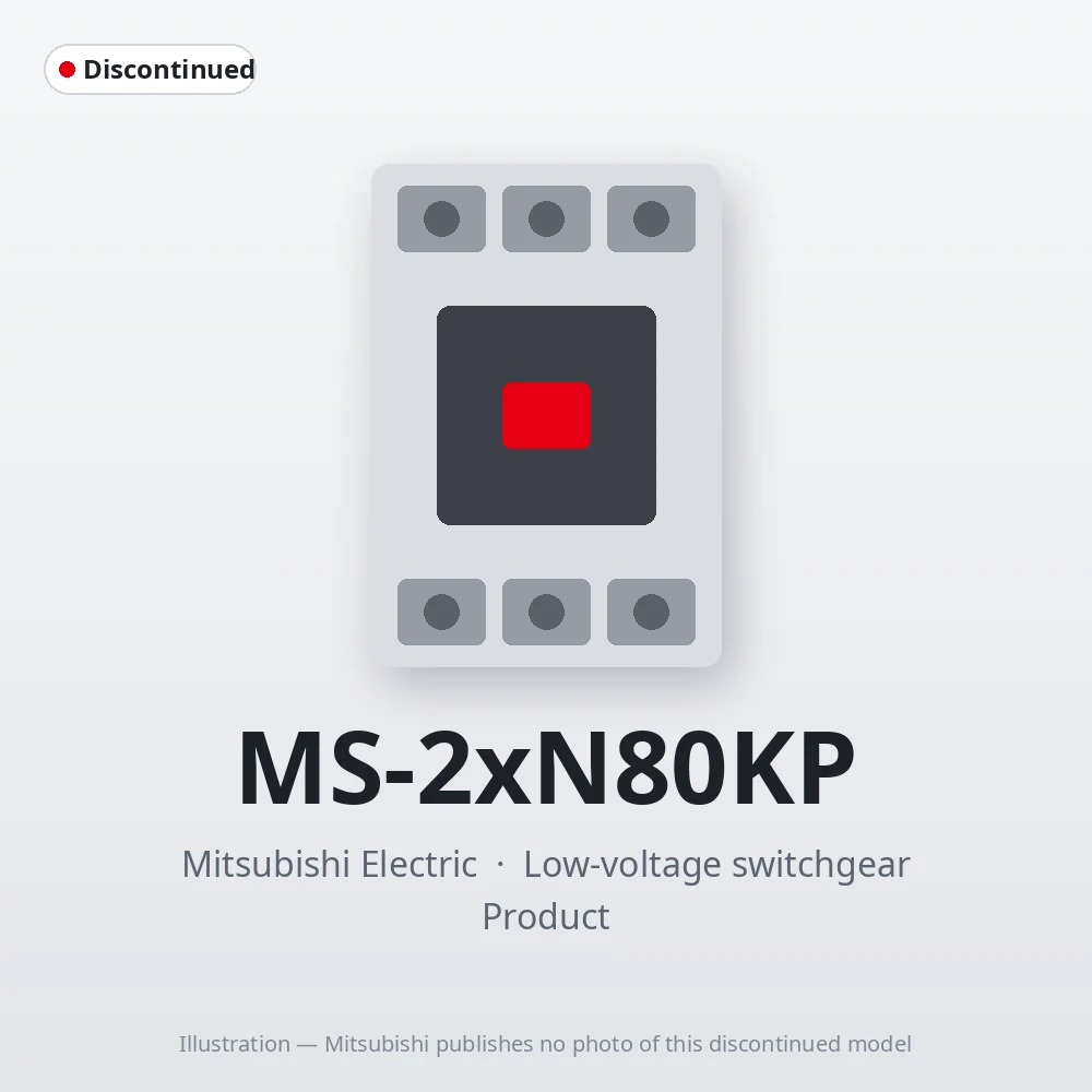 MS-2xN80KP Mitsubishi Low-voltage switchgear Magnetic Starter